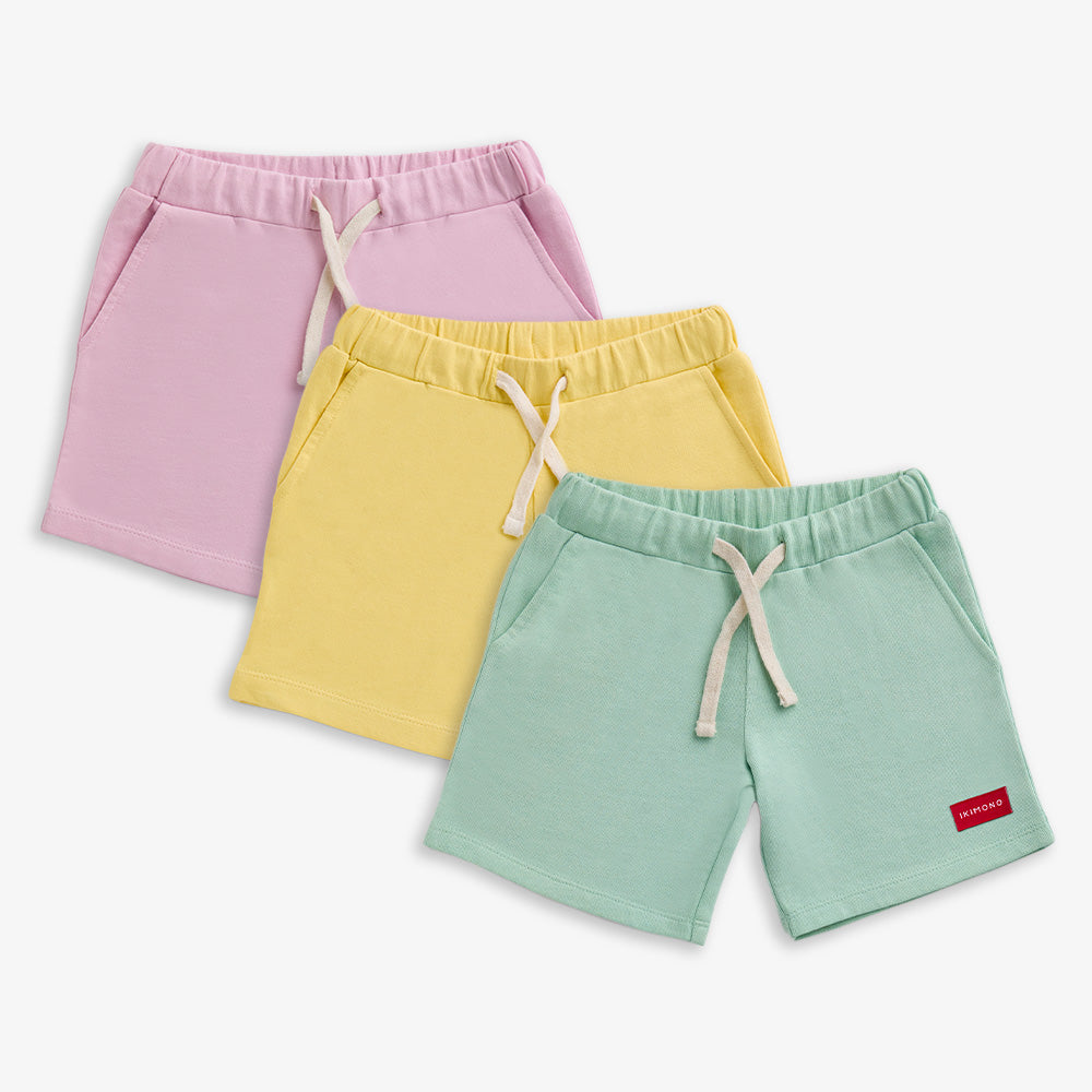 3-Pack Terry Shorts - Pastel