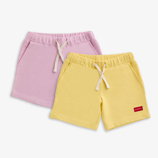 2 Pack Terry Shorts - Bubblegum